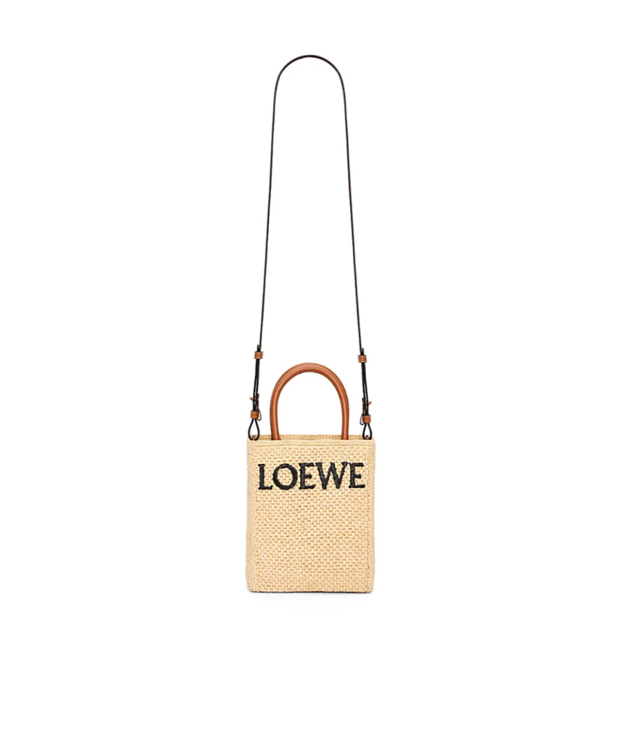 Loewe Logo Shoulder Bag In Nude
