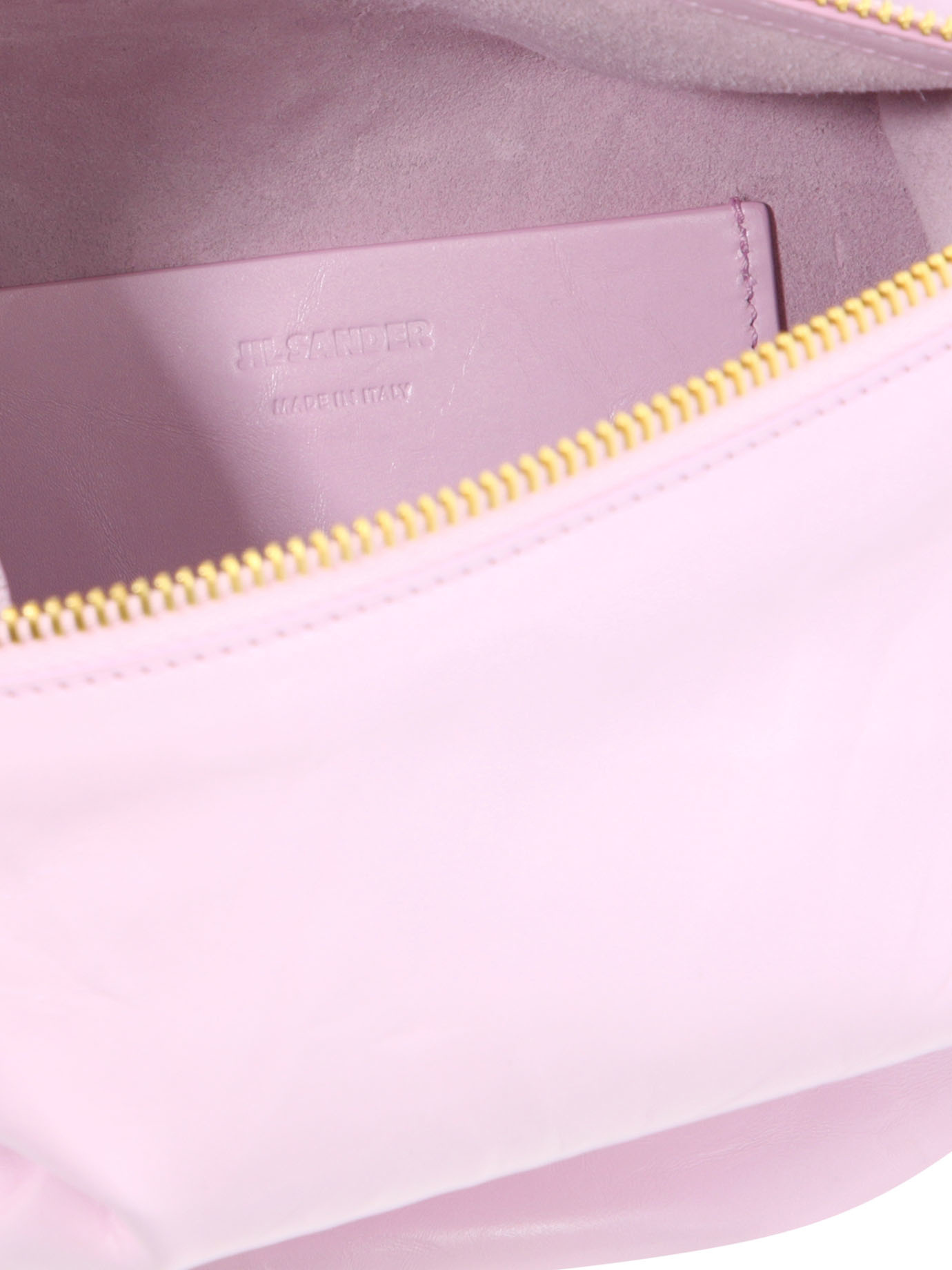 Jil Sander Moon Leather Shoulder Bag In Pink