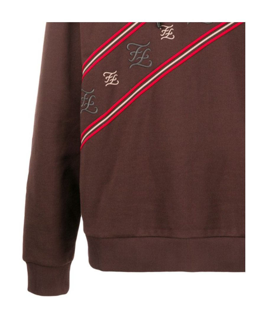 Fendi Ff Pattern Embroidered Sweater In Red