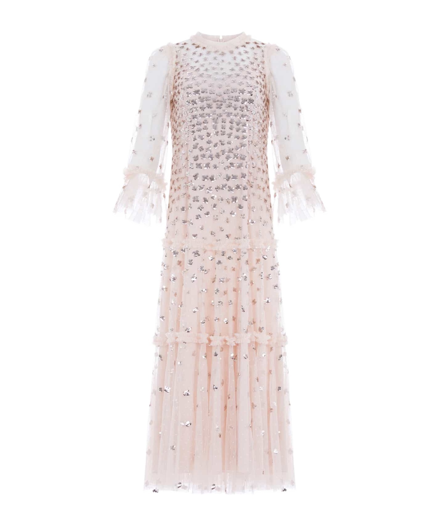 Needle & Thread Shooting Stars Long-sleeved Gown In White