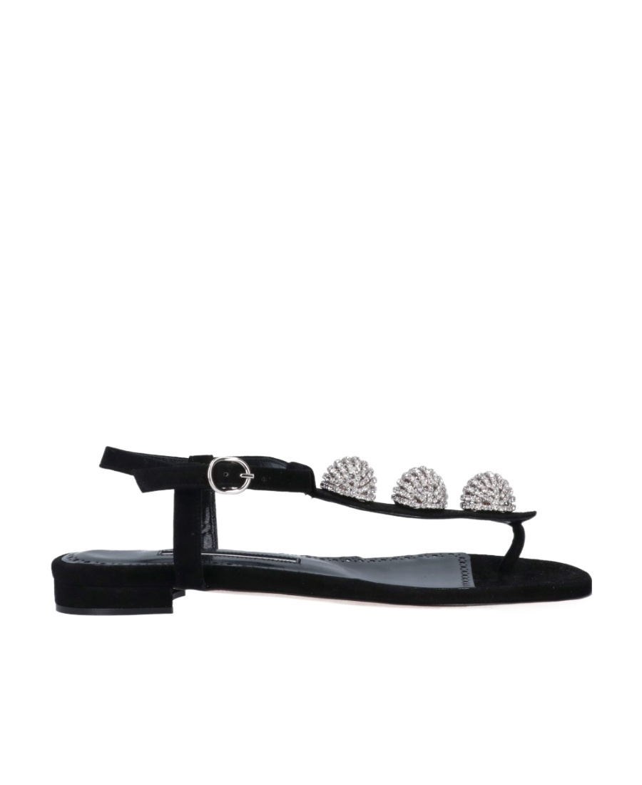 Manolo Blahnik Flip Flop Sandals In Black