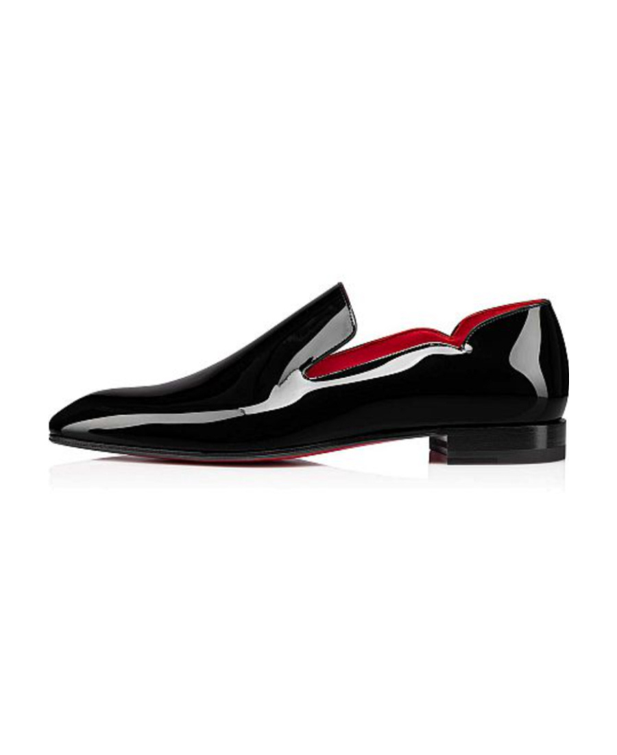 Christian Louboutin Dandy Chick Patent-leather Loafers In Black