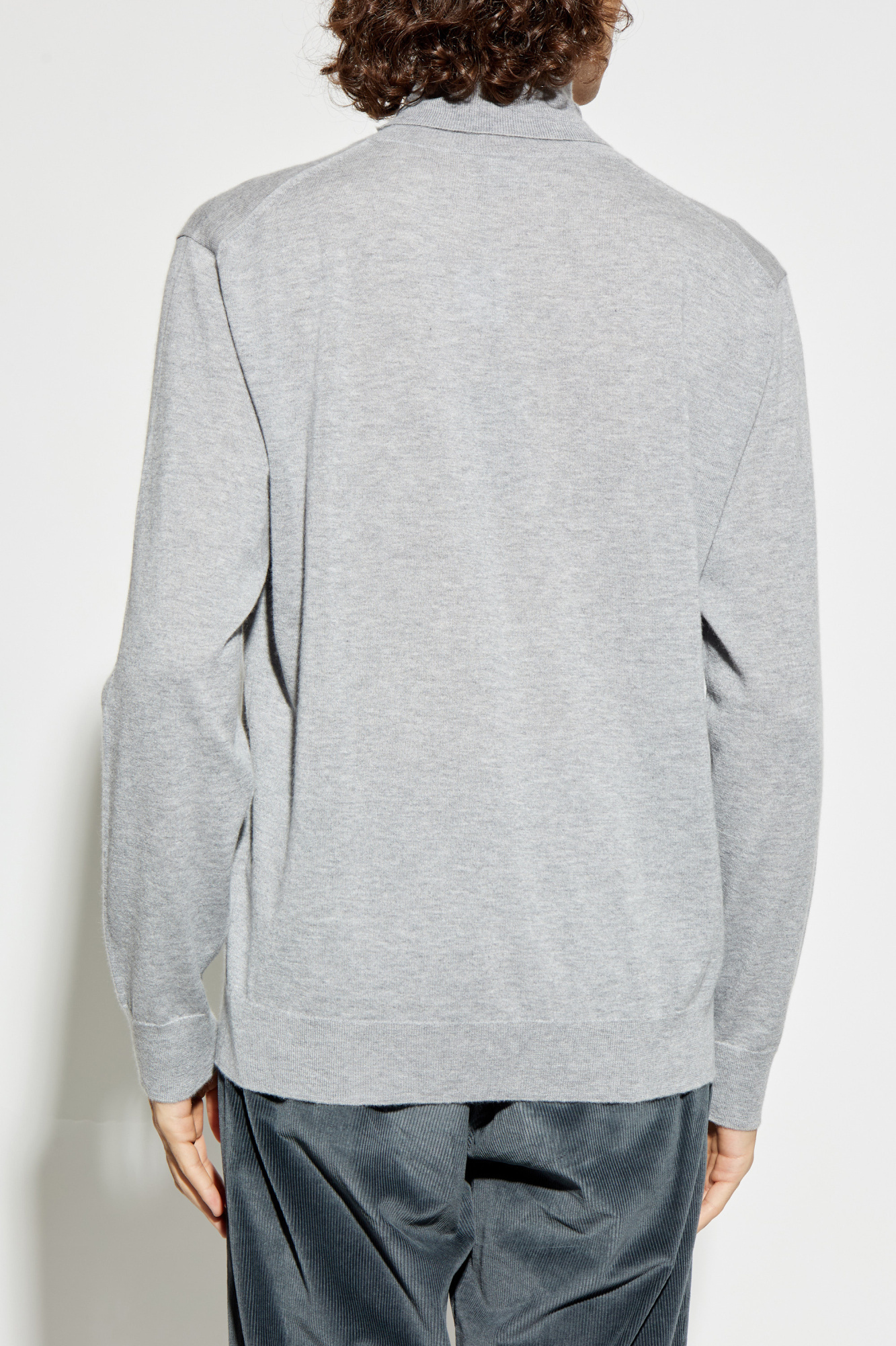 Eleventy Turtleneck Wool Jumper In Gray