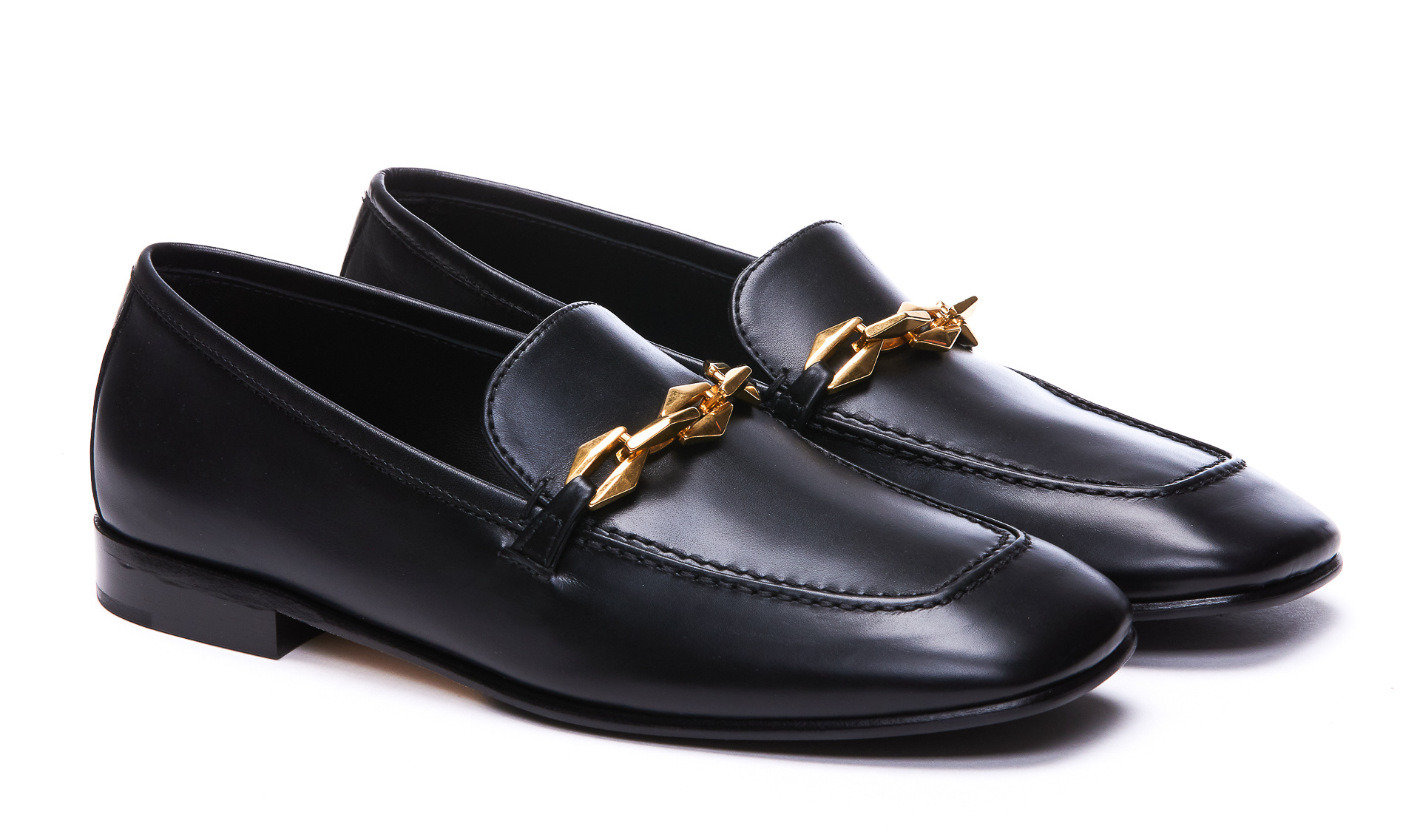 Jimmy Choo Diamond Tilda Chain-detail Loafers In Black