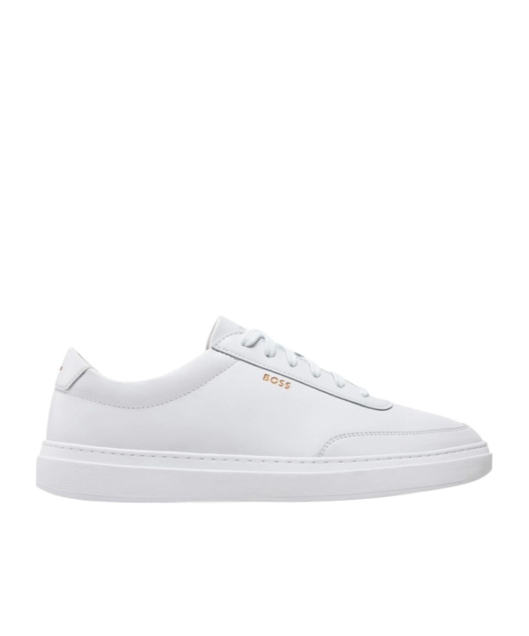 Hugo Boss Leather Sneakers In White