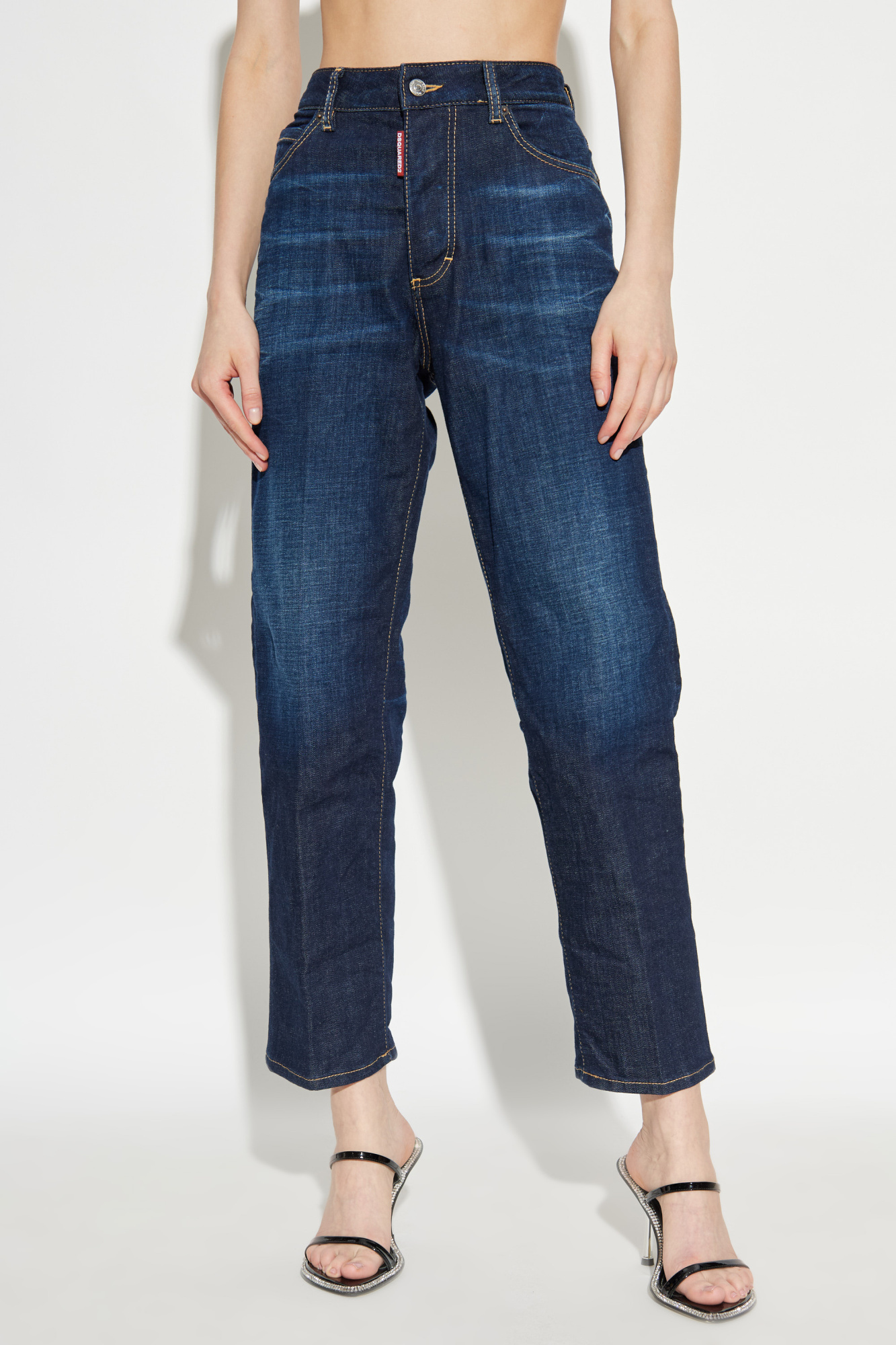 Dsquared2 Belt Loop Denim Trousers In Blue