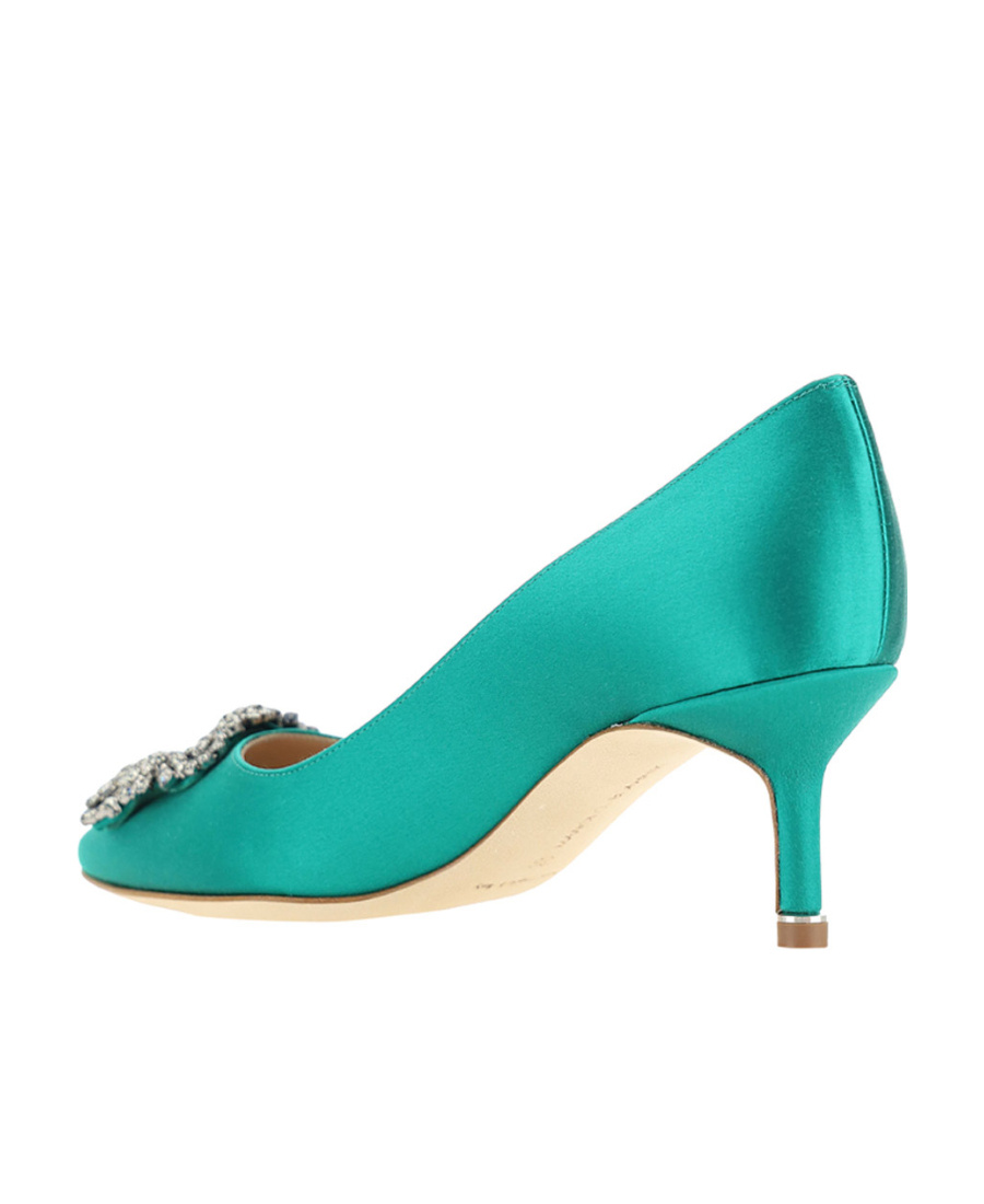 Shop Manolo Blahnik Cusp High-heeled Shoes In Green