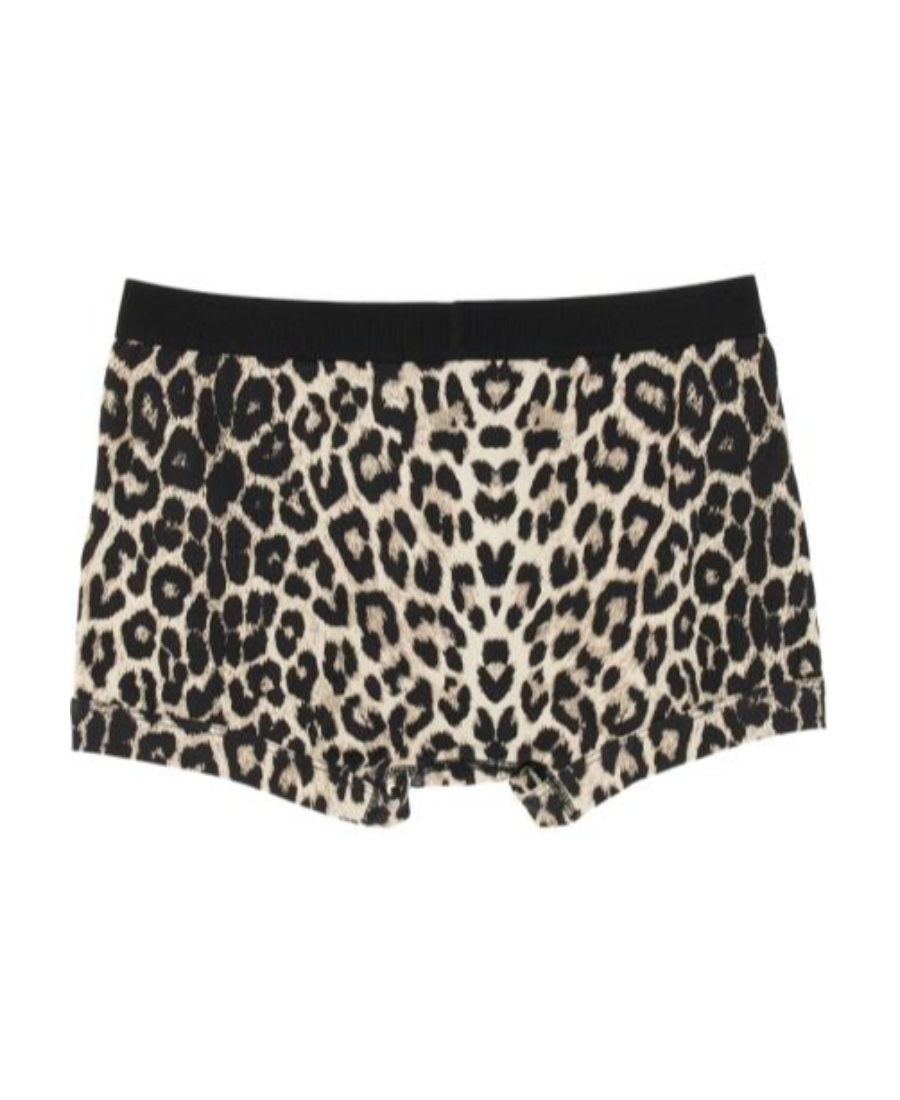 Tom Ford Animal-print Stretch-cotton Boxers In Black