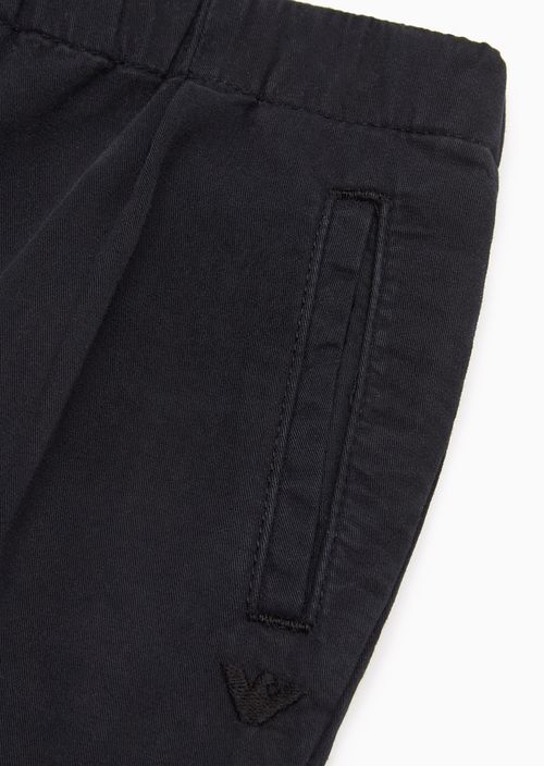 Emporio Armani Drawstring Trousers In Black