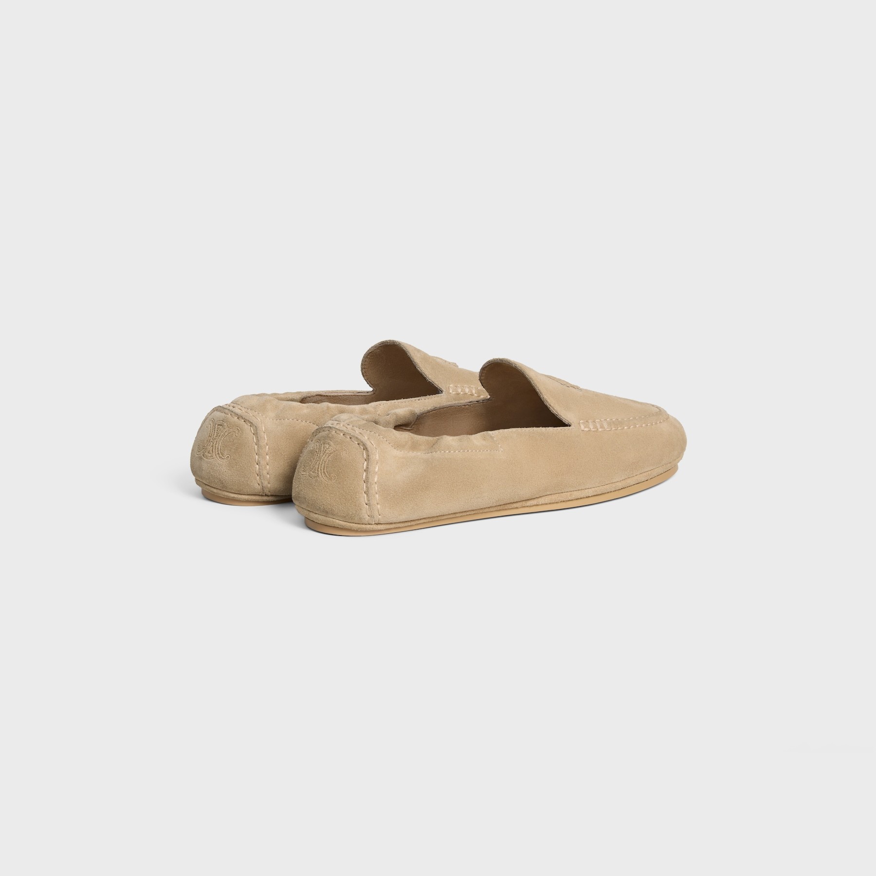 Celine Adam Loafer In Suede Calfskin In Brown