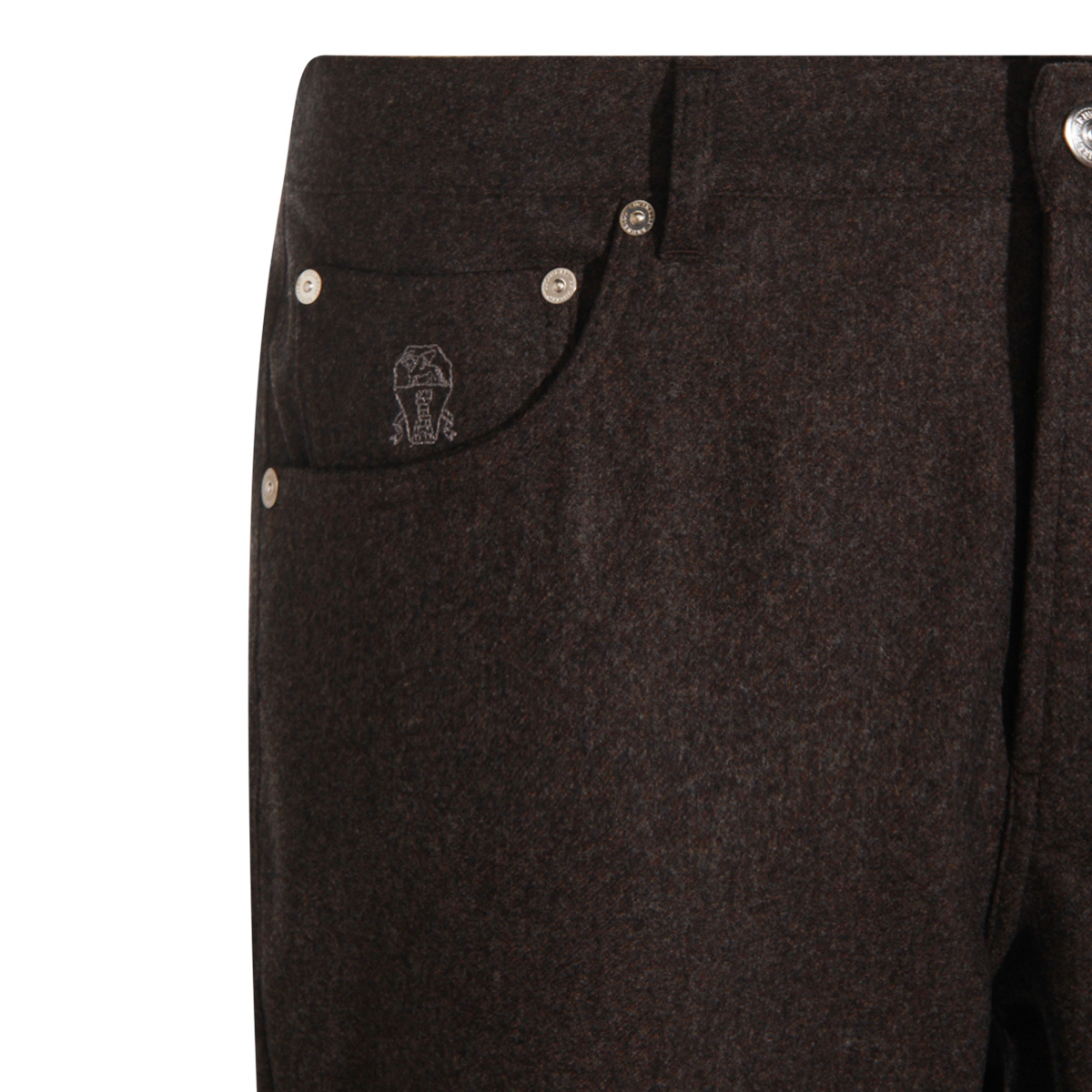 Brunello Cucinelli Belt Loops Slacks In Brown