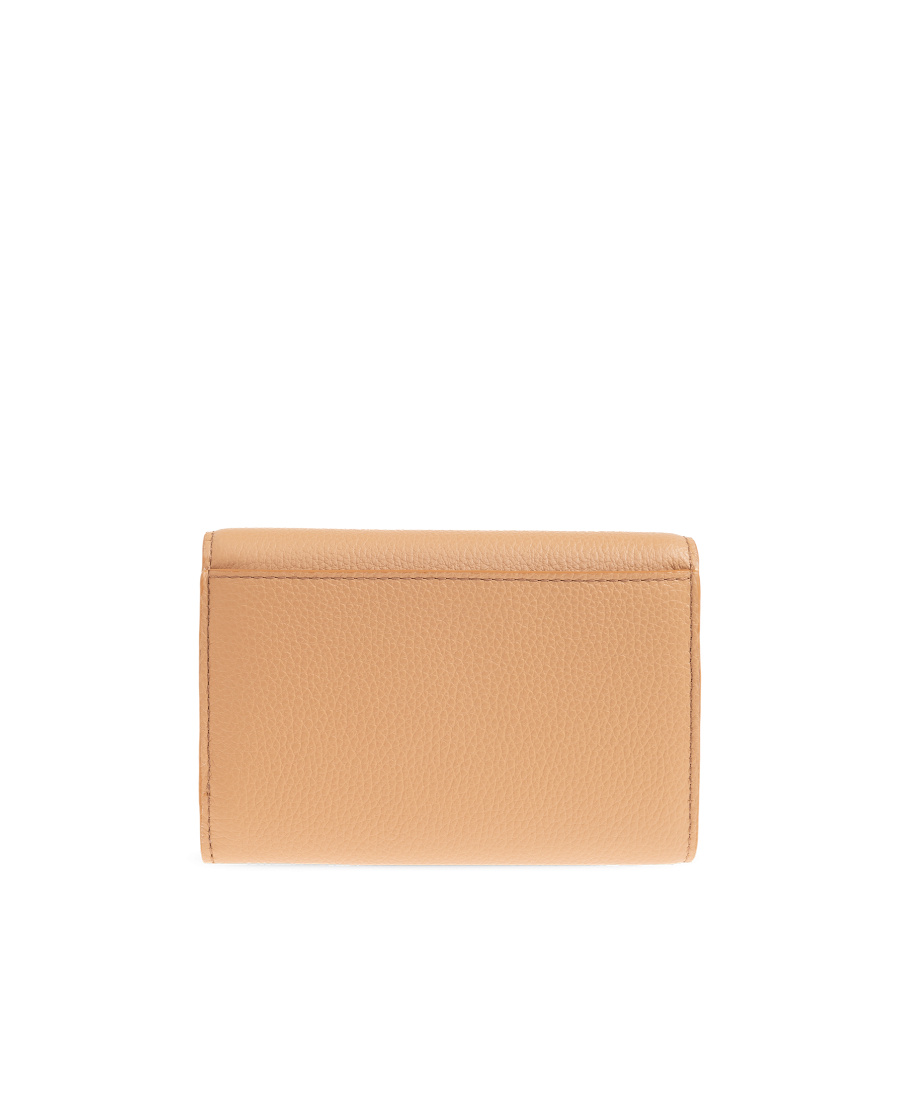 Chloé Tri-fold Leather Wallet In Nude