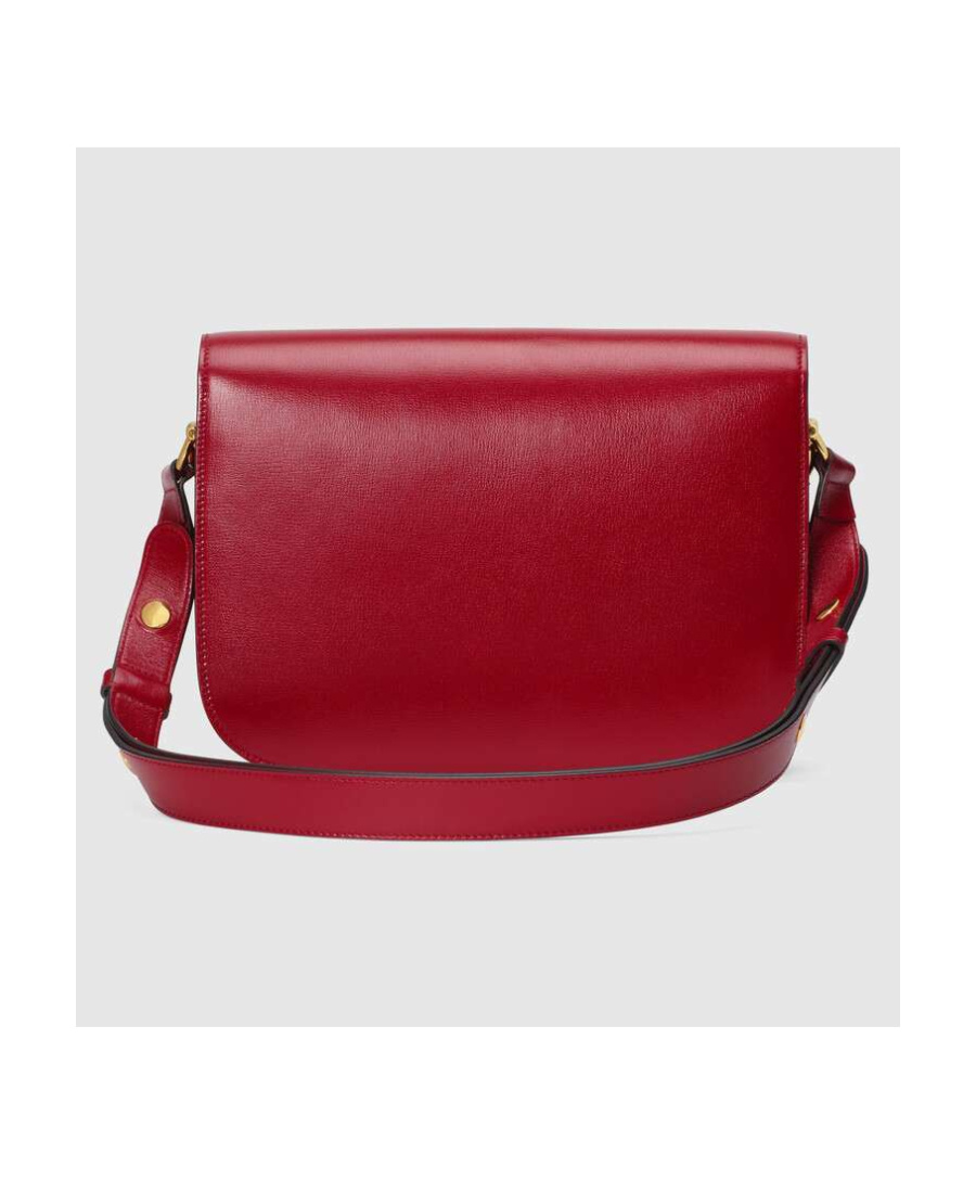 Shop Gucci 1955 Horsebit Shoulder Bag In Red