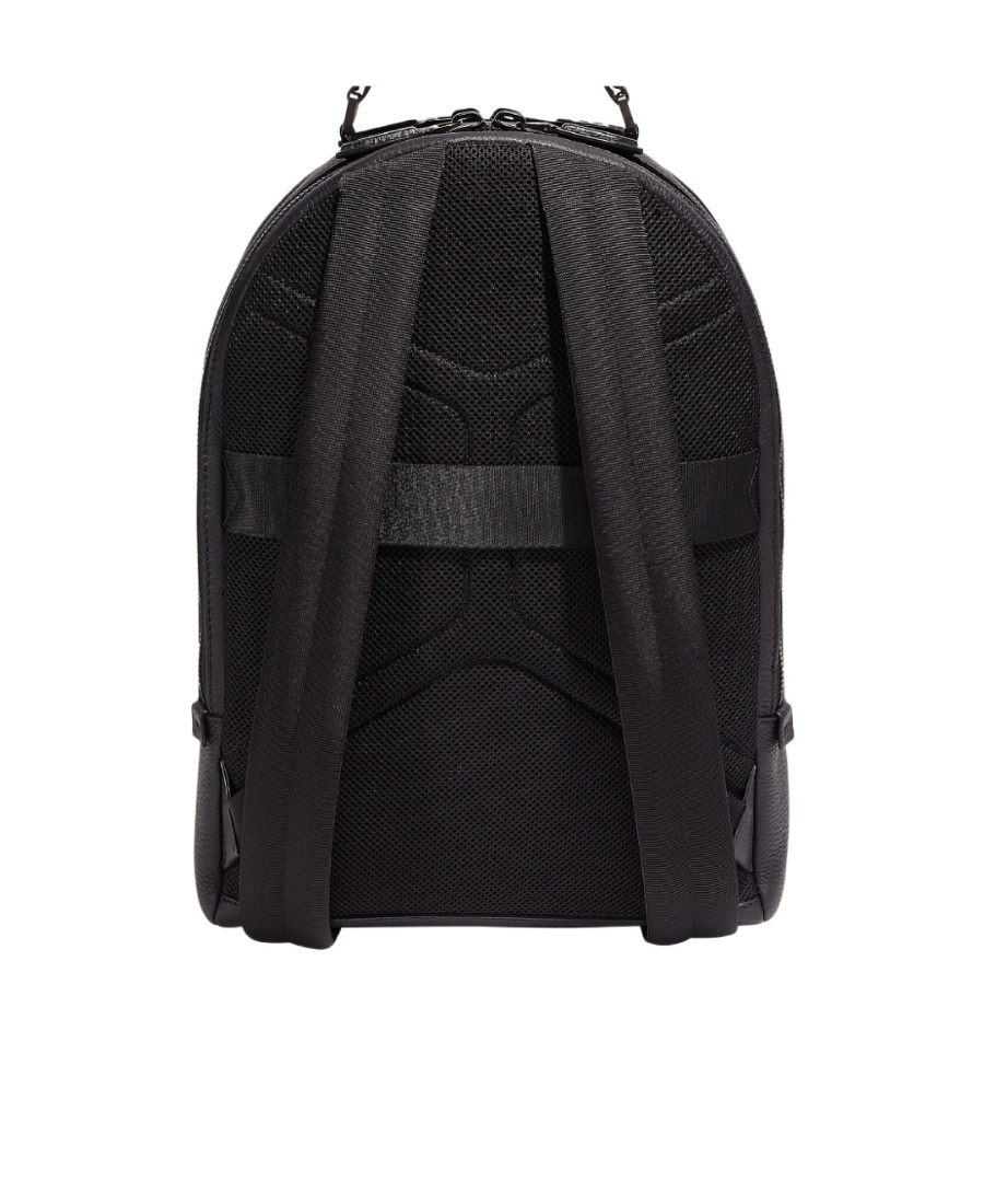 Shop Ferragamo Embroidered Logo Backpack In Black