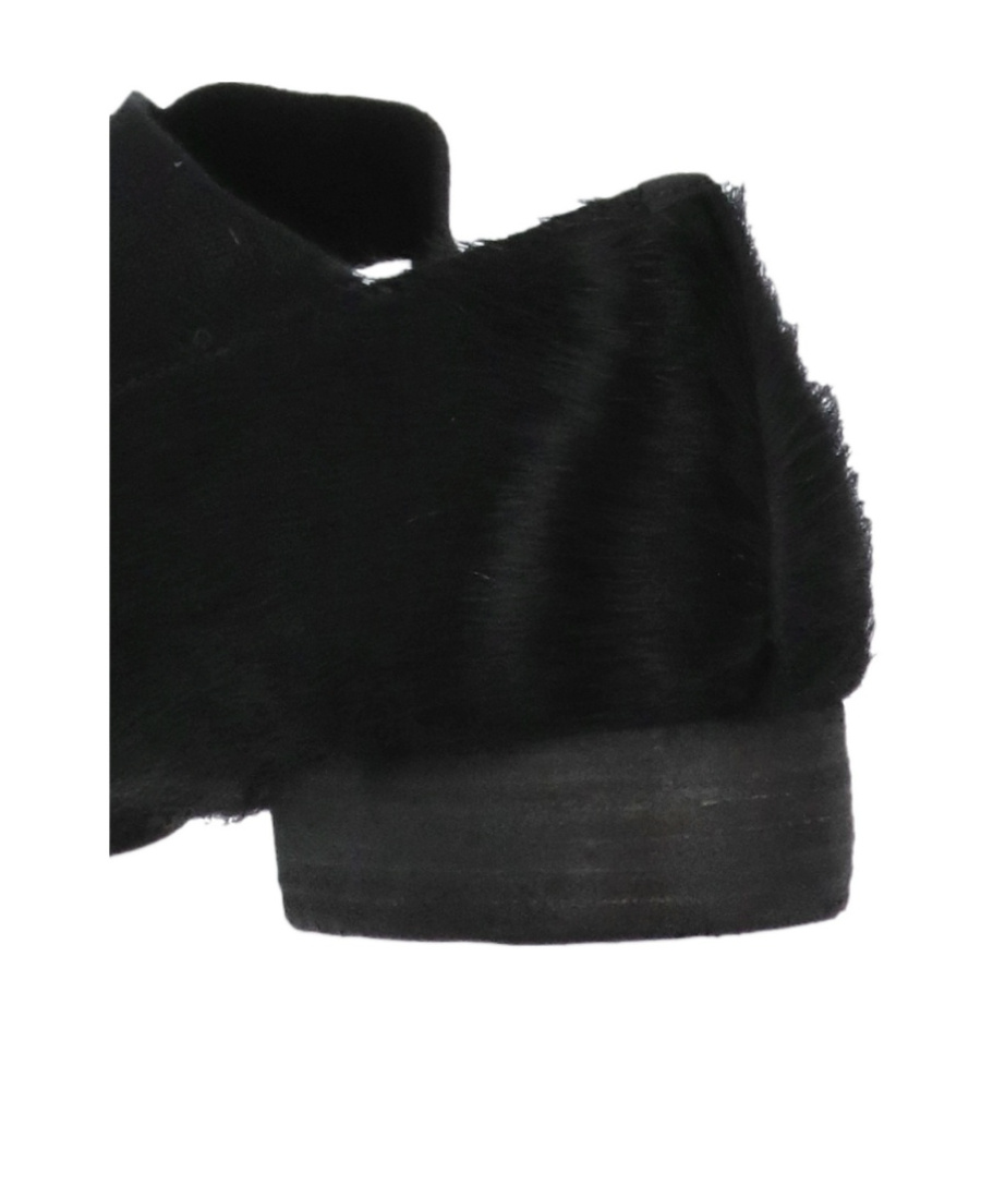 Uma Wang 23mm Square-toe Leather Ballerina Shoes In Black