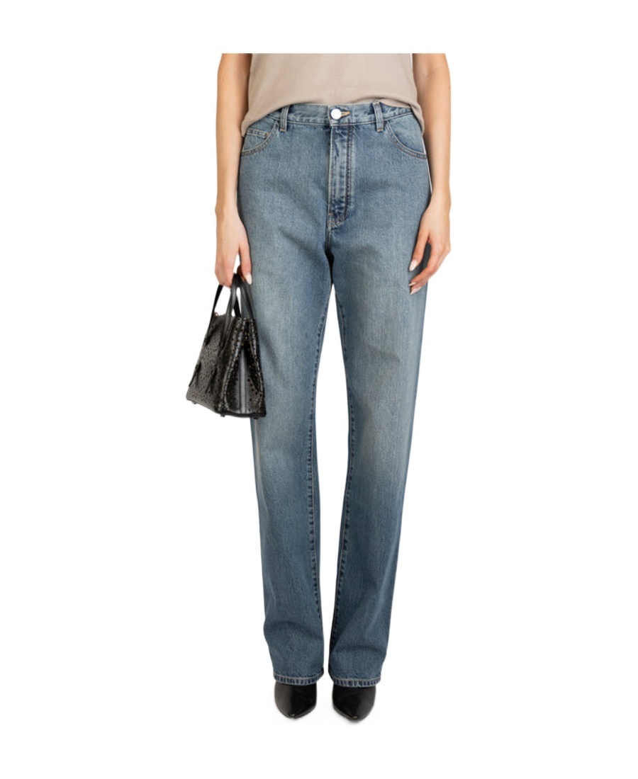 ALAÏA MULTI-POCKET DENIM TROUSERS