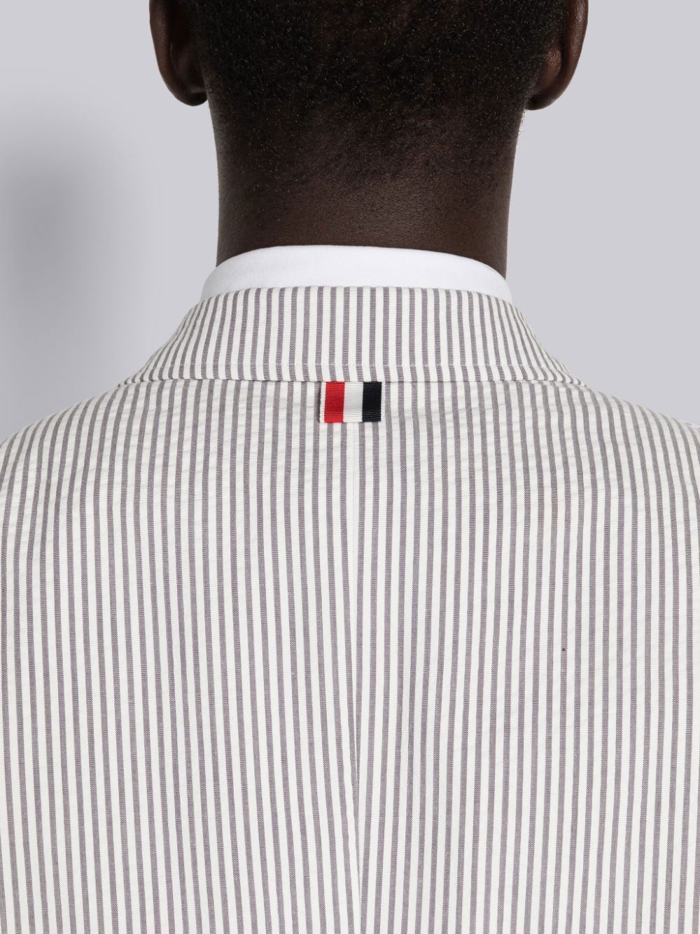 Shop Thom Browne Seersucker Single-breasted Blazer In White