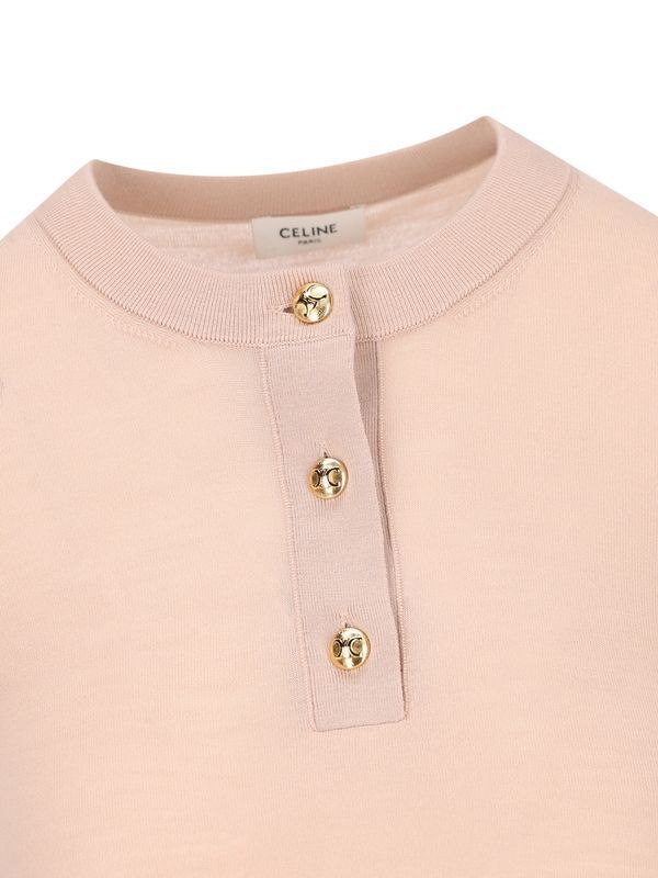 Celine Short-sleeved T-shirt In Pink