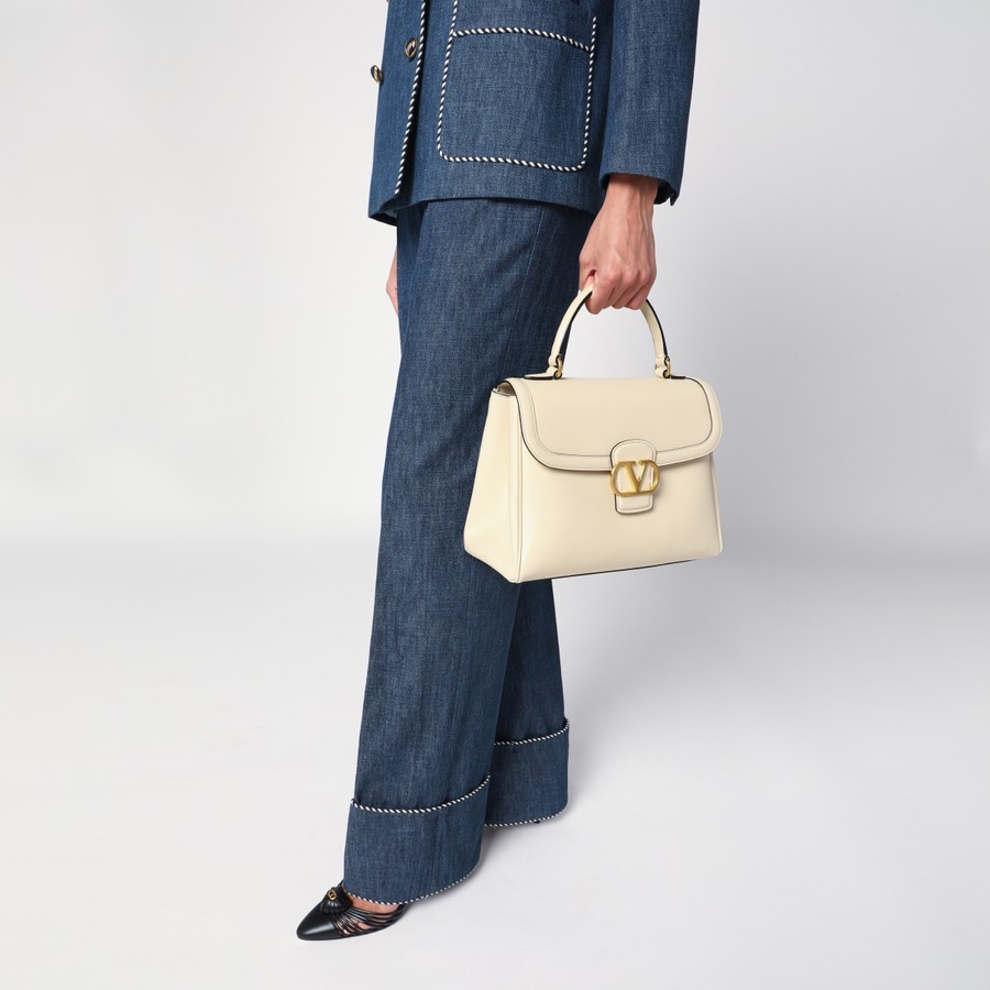 Valentino Large 9to5 Shoulder Bag In Butter Color In Brown