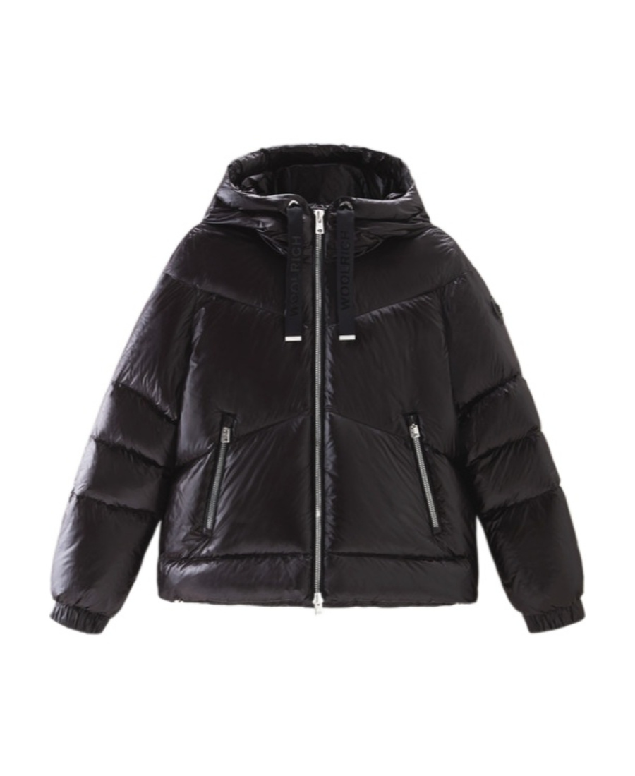 Woolrich Aliquippa Short Puffer Jacket In Black