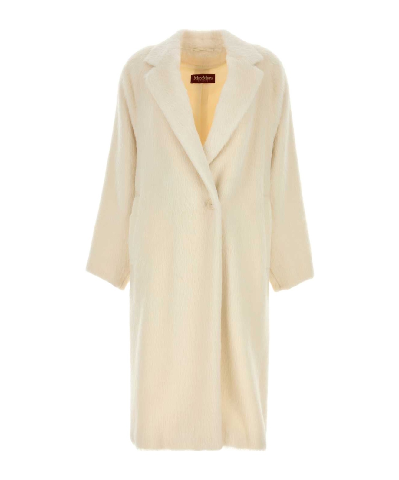 Max Mara White Xavier Eco Fur In Nude
