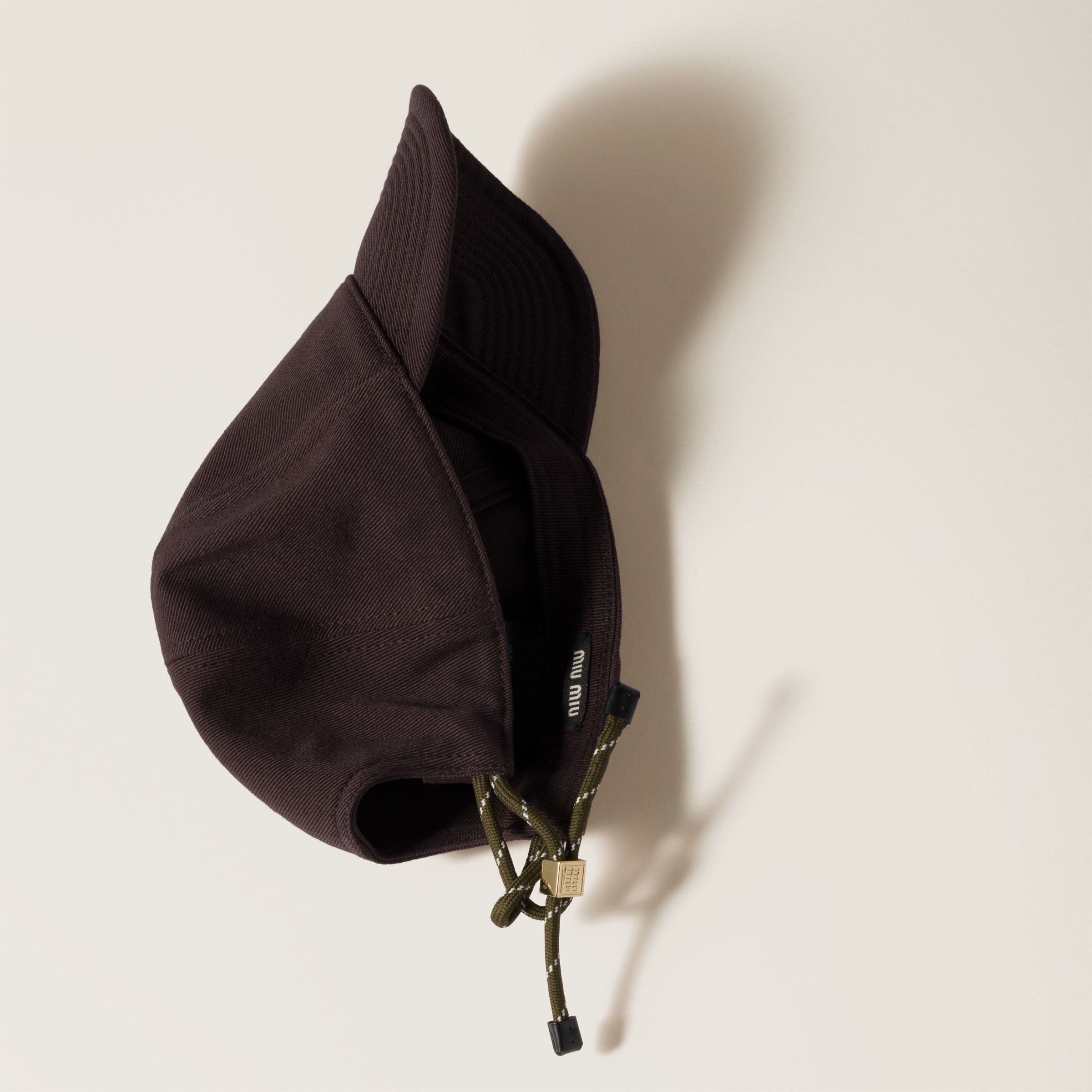 Miu Miu Logo-embroidered Cap In Amaranth/forest Green