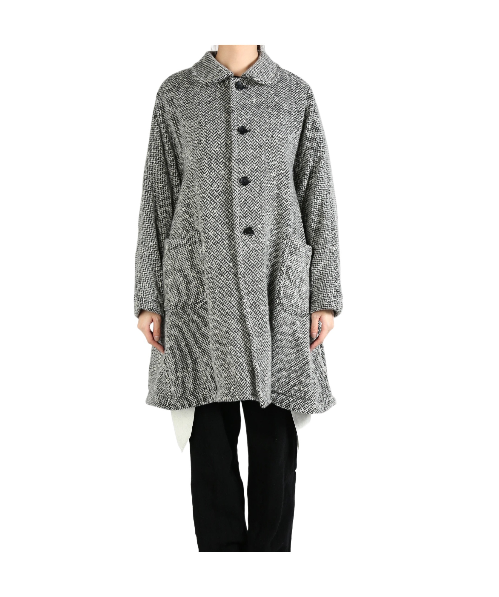 Comme Des Garçons Tweed Coat In Gray