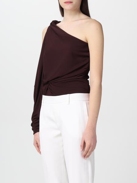 Saint Laurent One-shoulder Asymmetric Bodysuit In Black