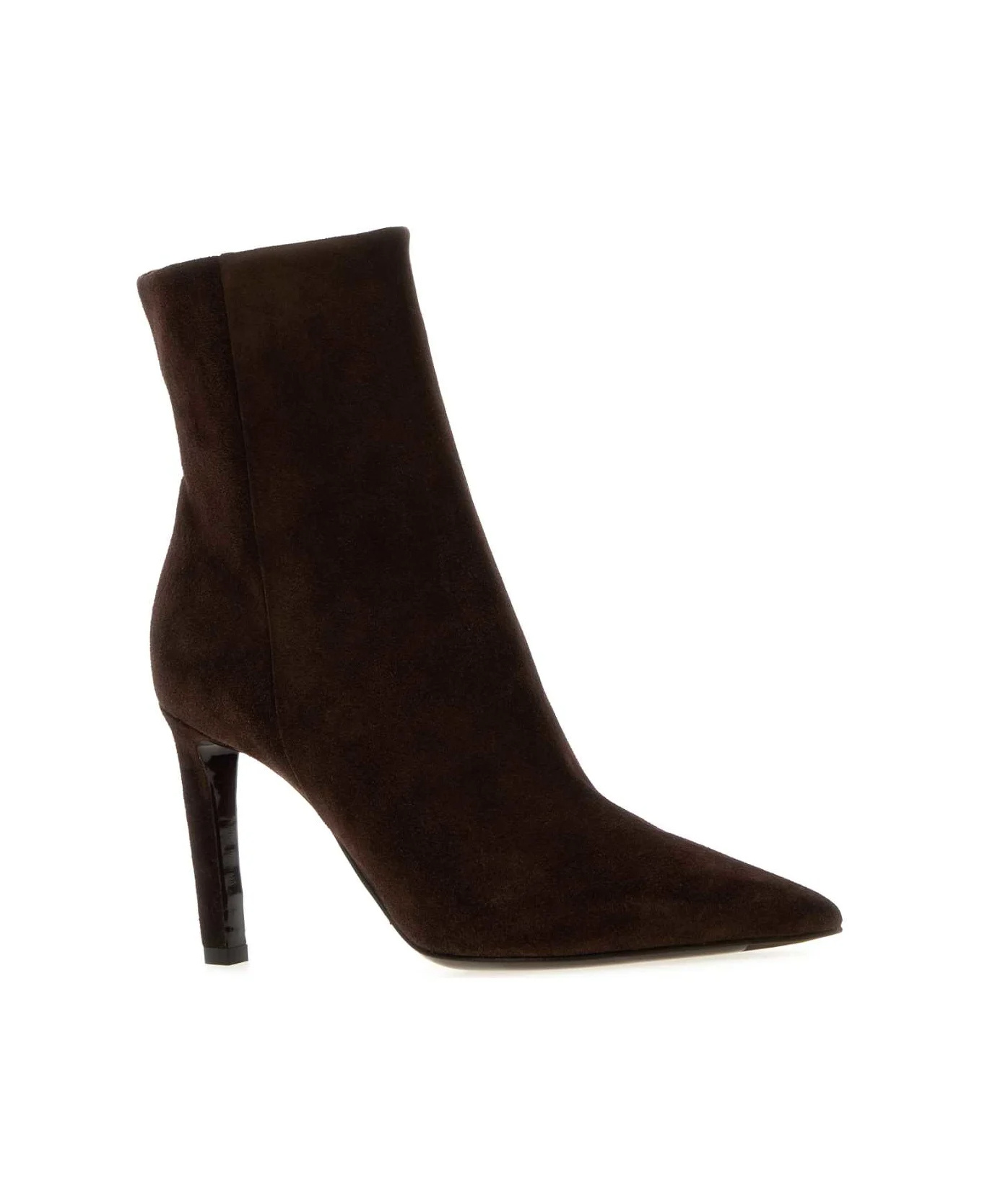 Jimmy Choo Frankie 85 Ankle Boots In Brown