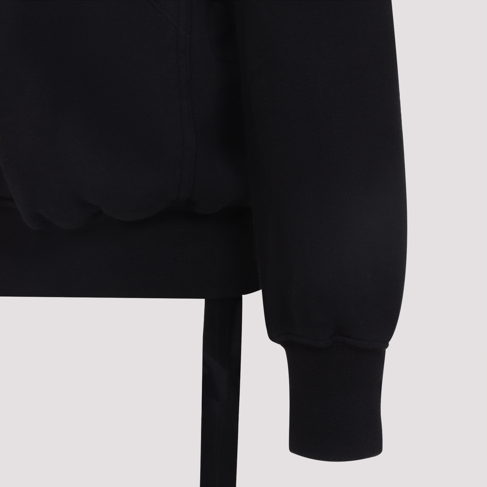 Rick Owens Drkshdw Gimp Zip-up Hooded Sweatshirt In Black