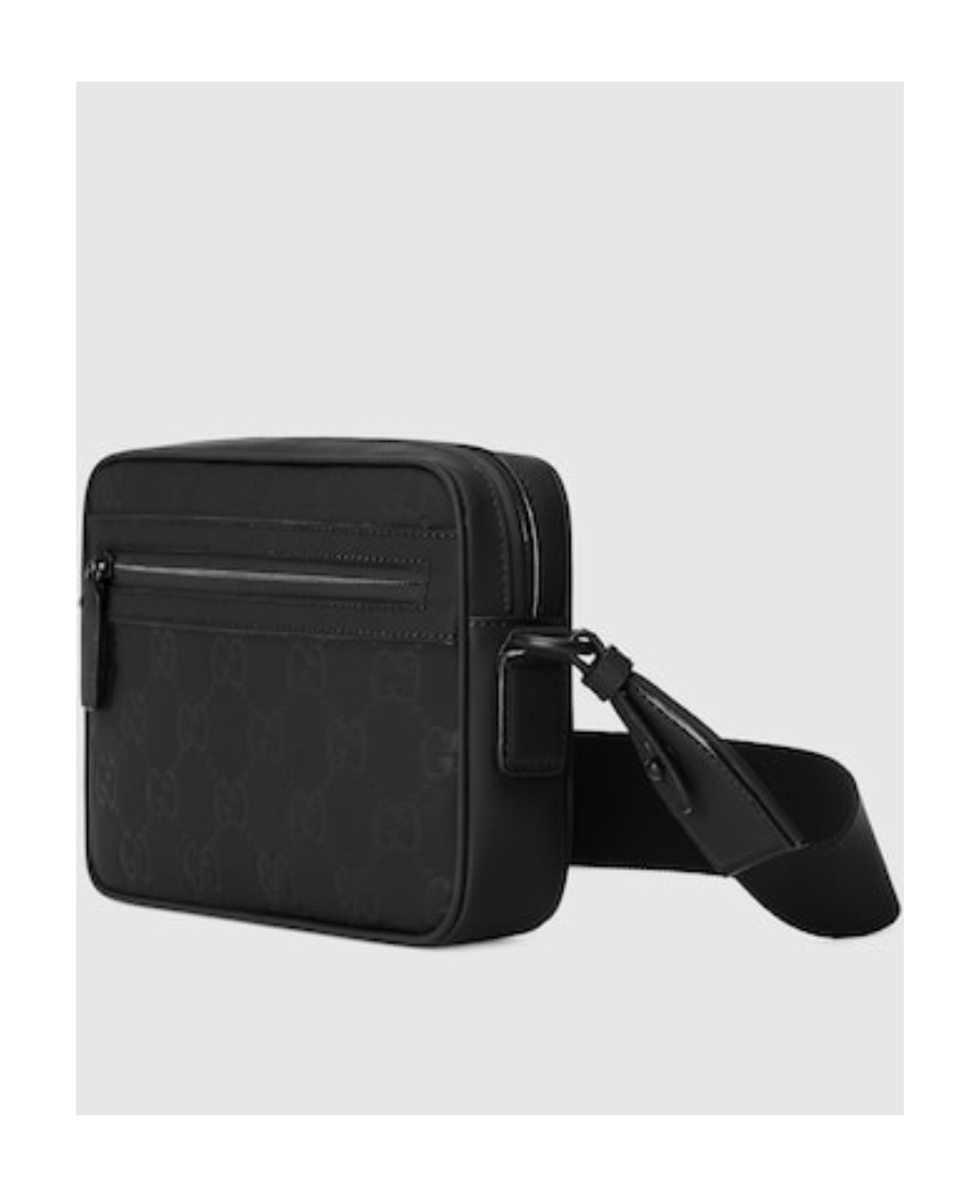 Gucci Rubber-effect Small Crossbody Bag In Black