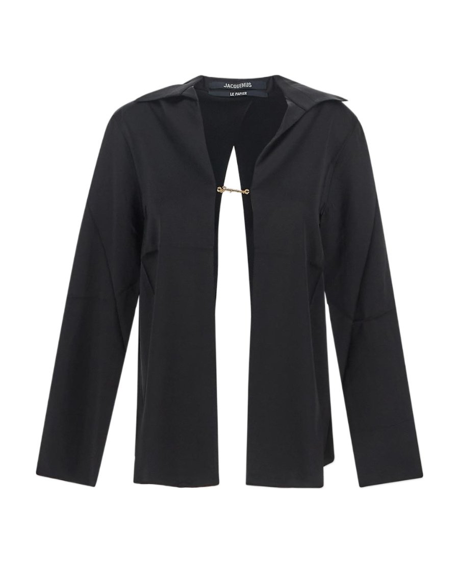 Jacquemus Open Shirt 'the Night Chemise In Black