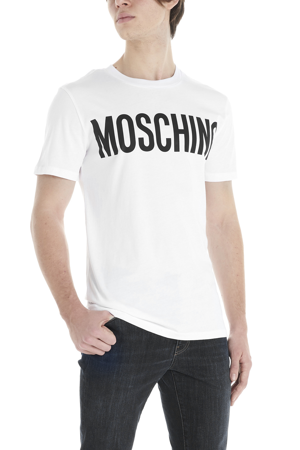 Moschino Crew Neck Short Sleeves T-shirts In White