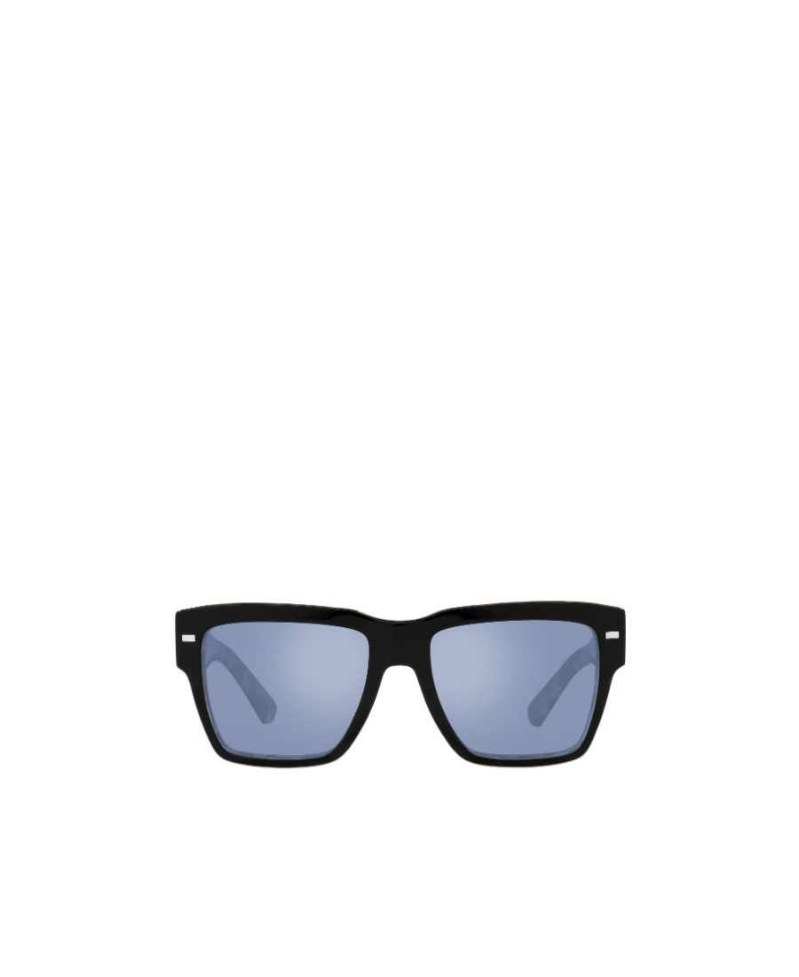 Dolce & Gabbana Logo-engraved Square-frame Sunglasses In Blue