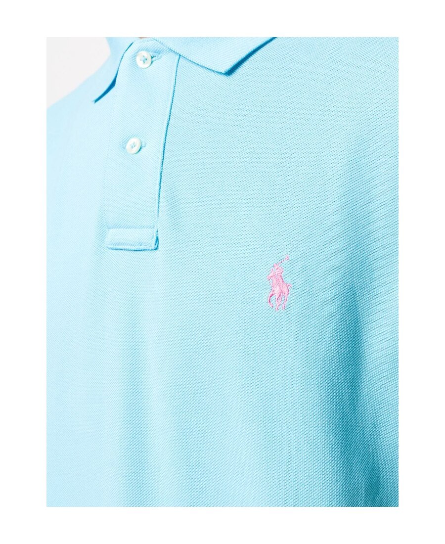 Polo Ralph Lauren Sskcslim1 Short Sleeve Knit Clothing In Blue