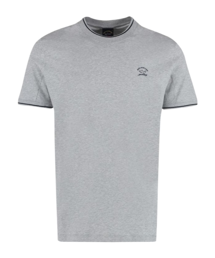 Shop Paul & Shark Cotton T-shirt In Gray