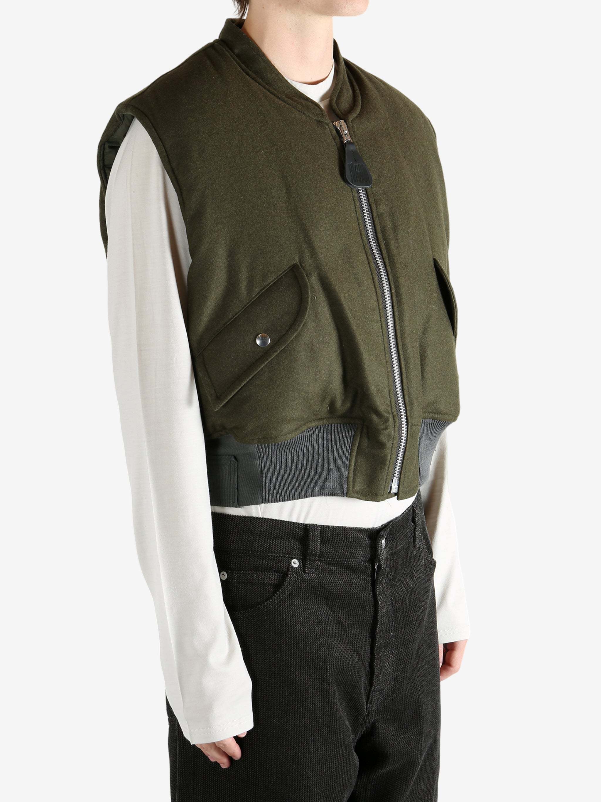 Magliano Zip-fastening Flap-pocket Vest In Green