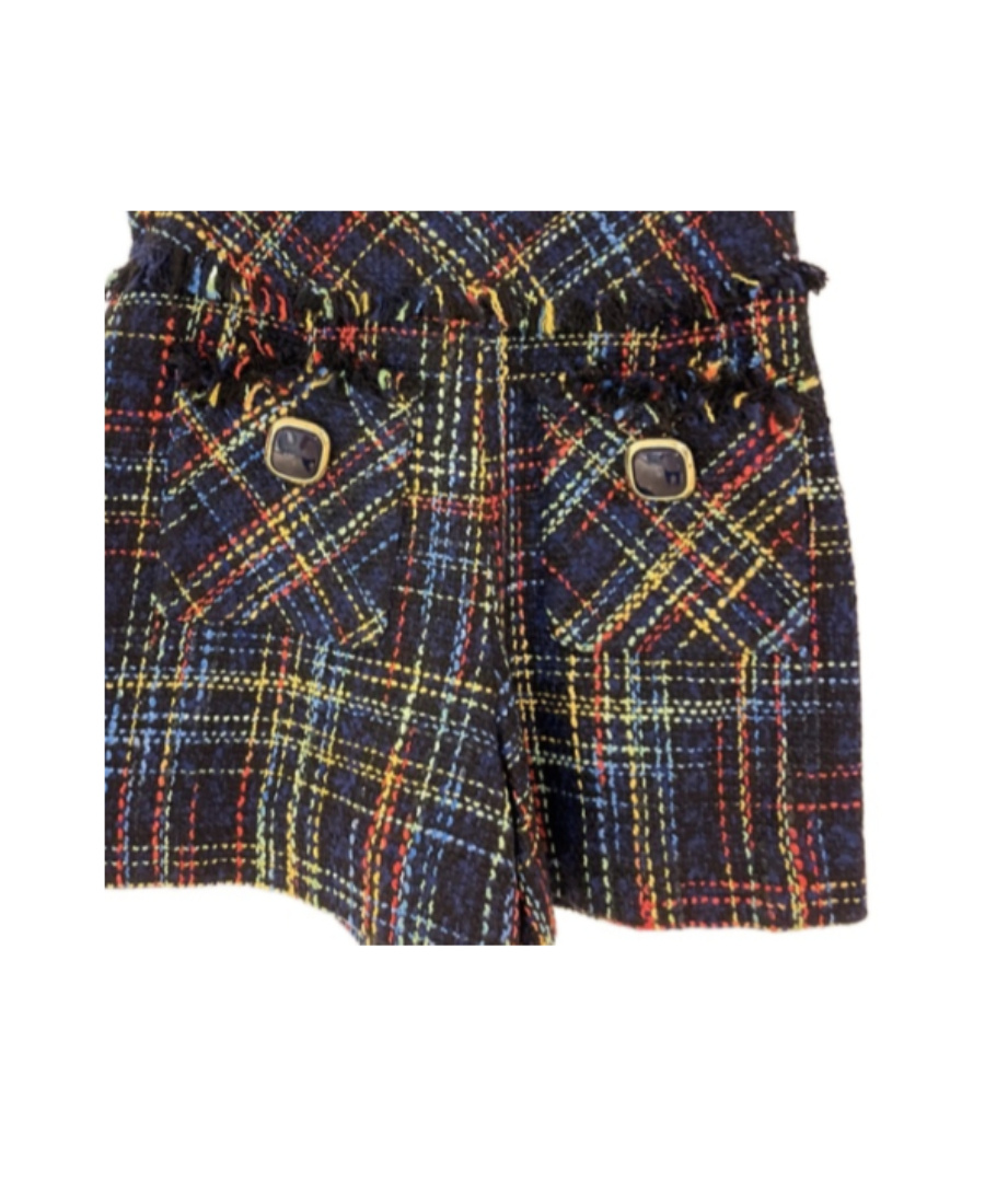 Edward Achour Paris Tweed Shorts In Black