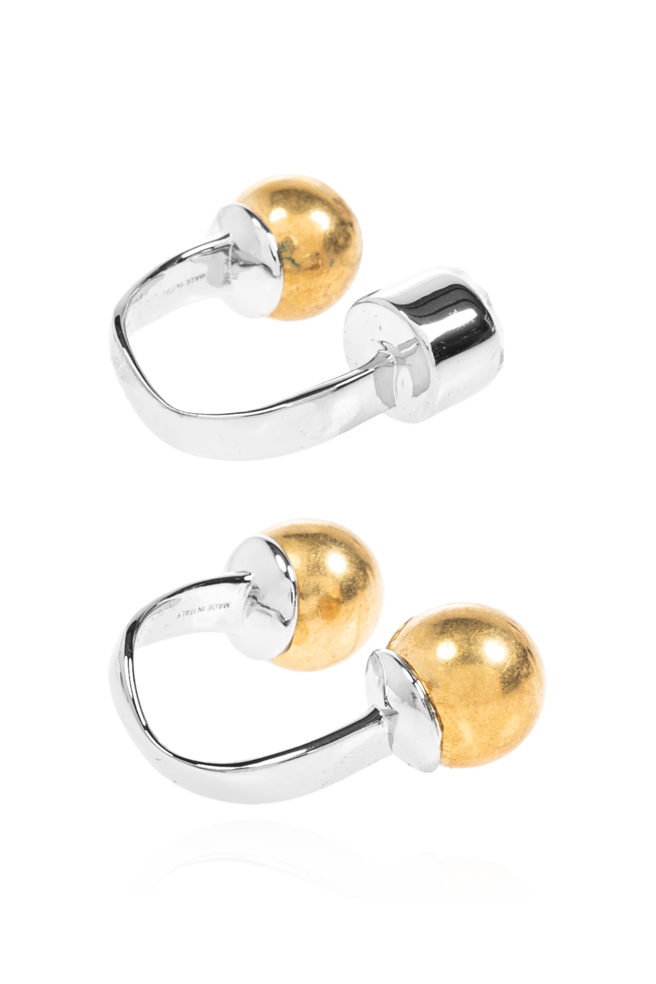 Dries Van Noten Set Of 2 Ball Rings In White