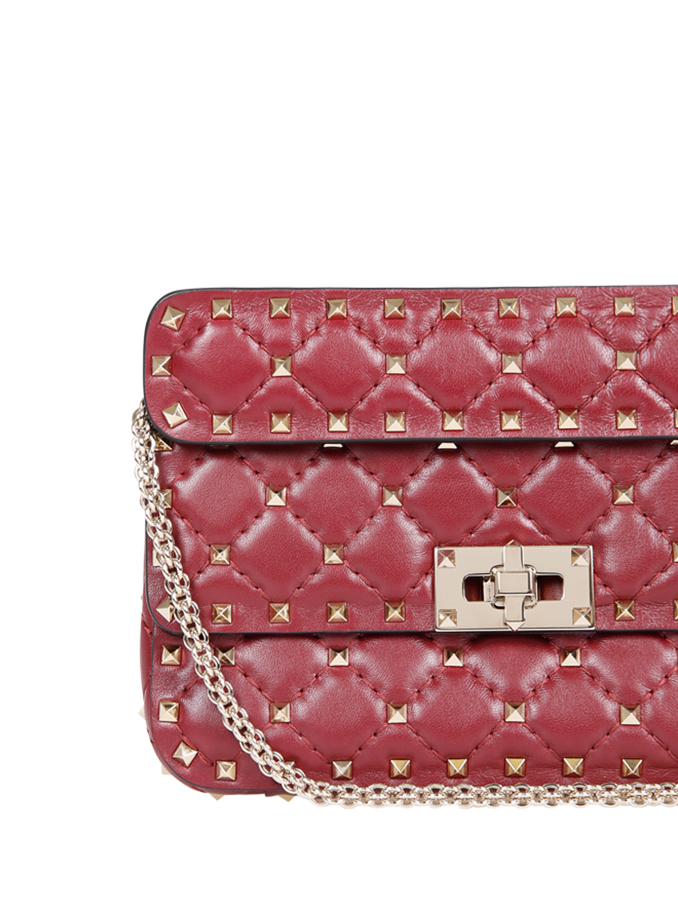 Valentino Small Size Studs Decorate Handbags In Red