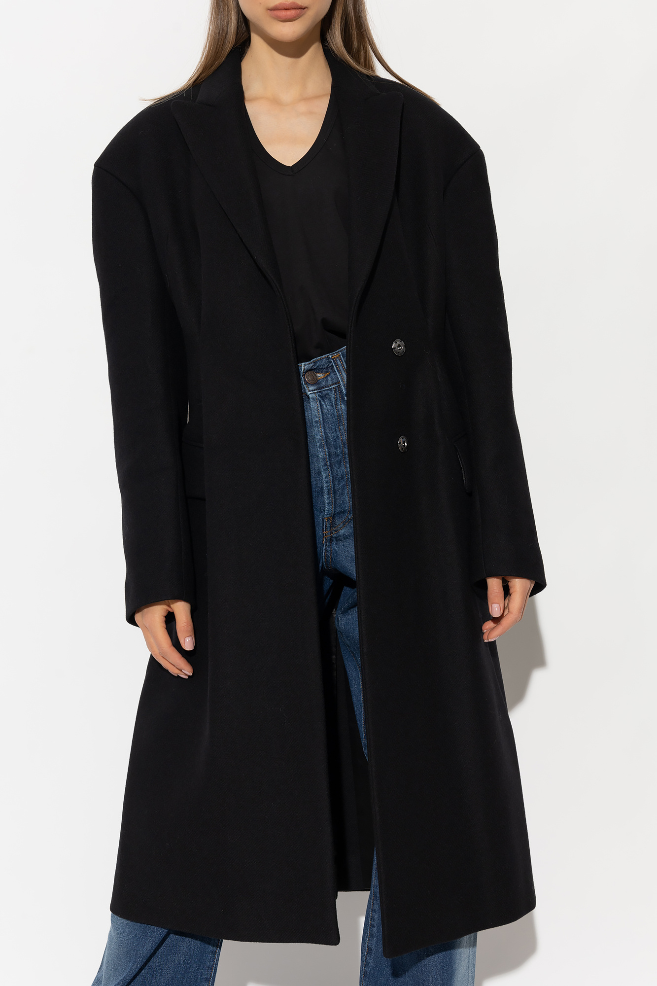 Dries Van Noten Single-breasted Coat In Black