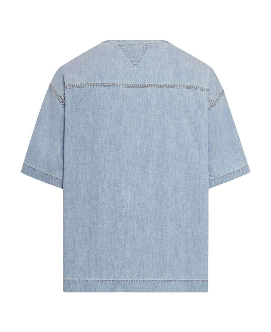 Bottega Veneta Bleached-denim T-shirt In Gray