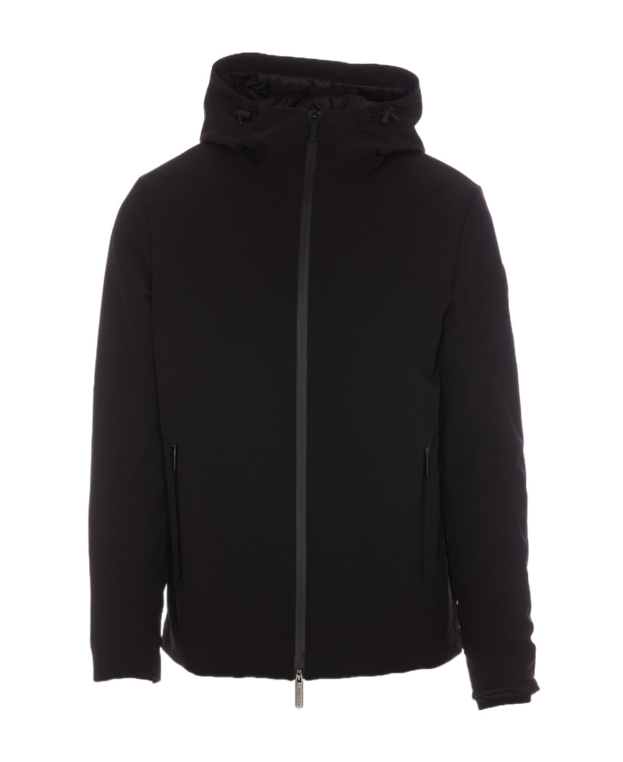 Woolrich Pacific Jacket In Tech Softshell In Black