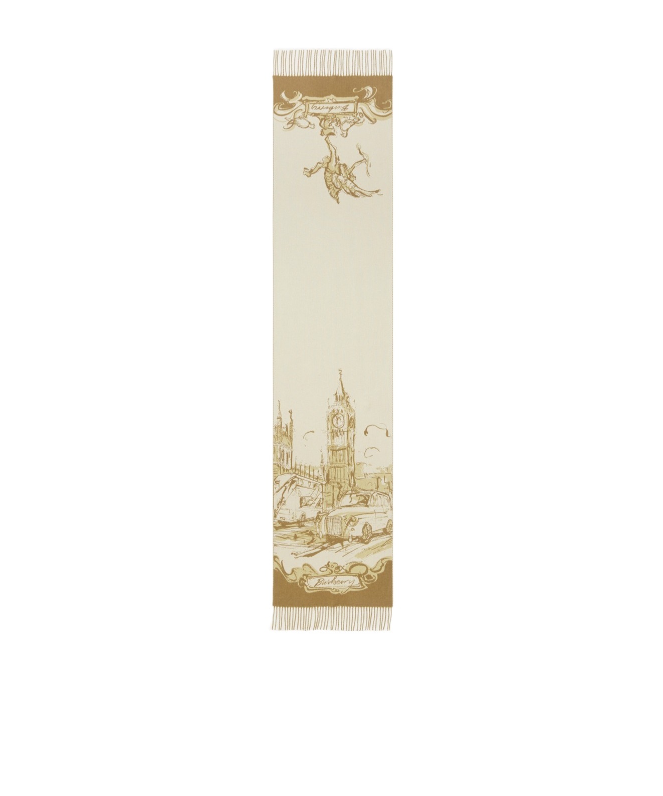 Burberry Jacquard Cashmere London-inspired Scarf In Hay