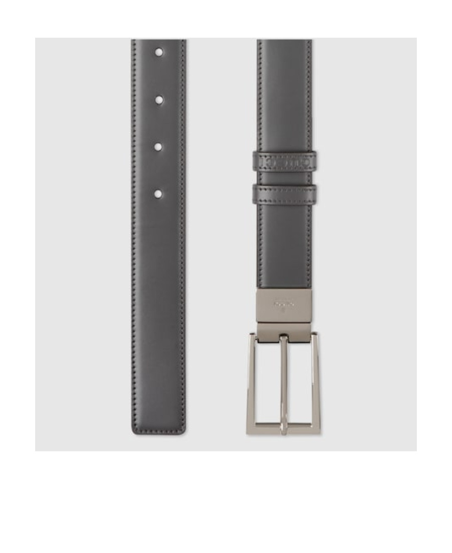Shop Gucci Gg Supreme Canvas Reversible Belt In Gray