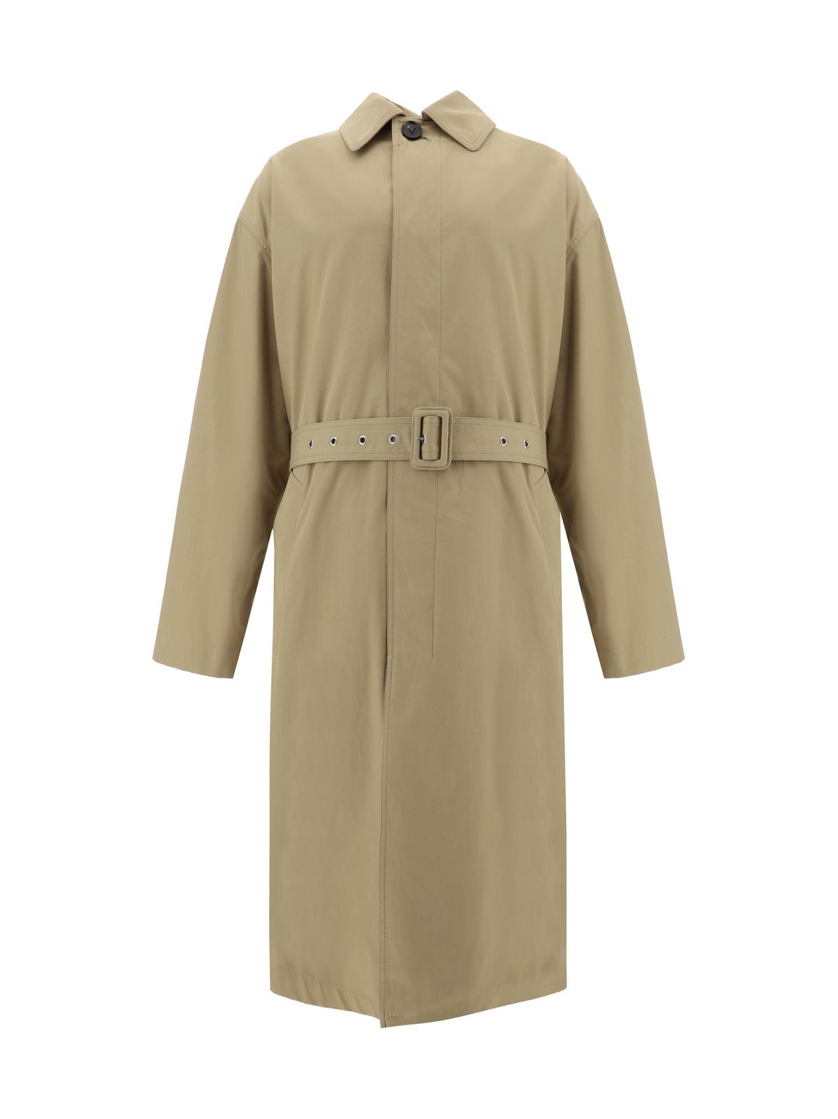 Bottega Veneta Light Cotton Twill Trench Coat In Nude