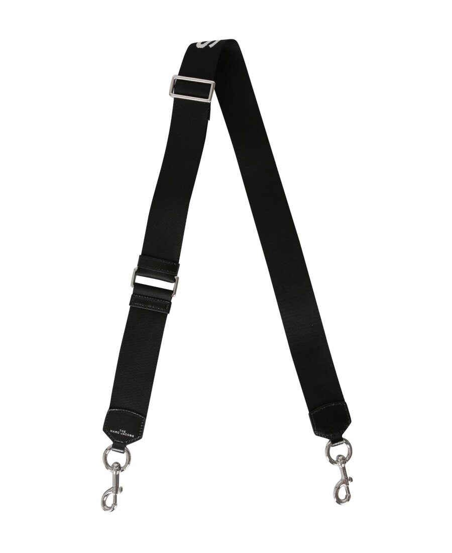 Marc Jacobs Logo-print Webbing Bag Strap In Black