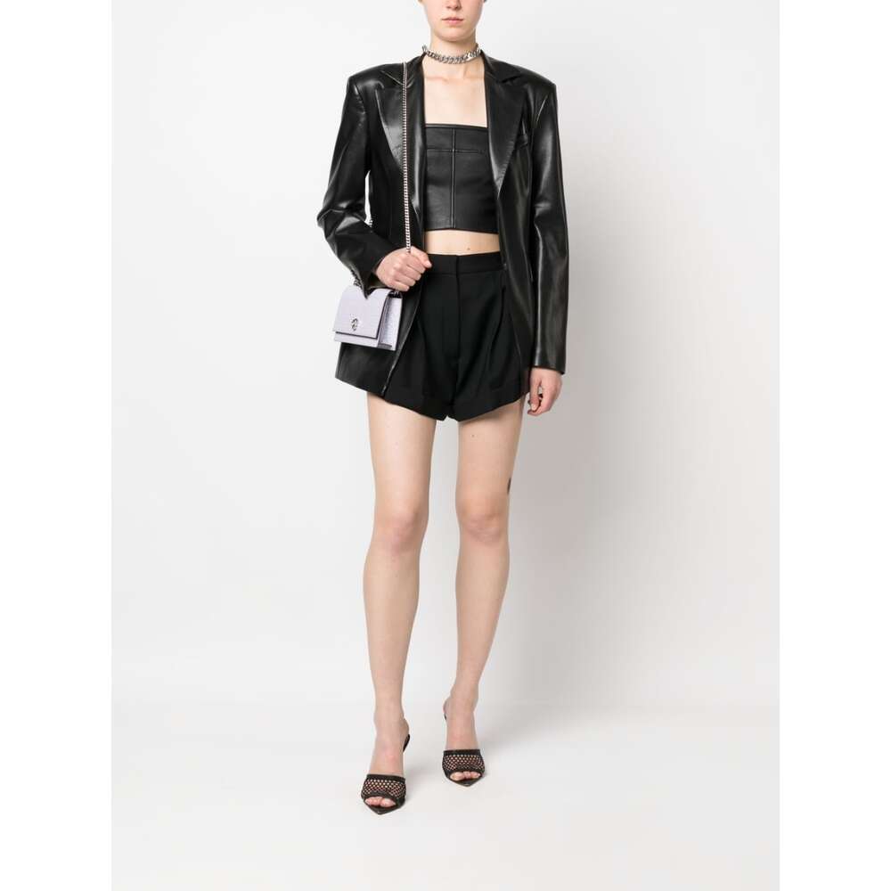 Alexander Mcqueen Tailored Mini Shorts For Women In Classic Black In Black