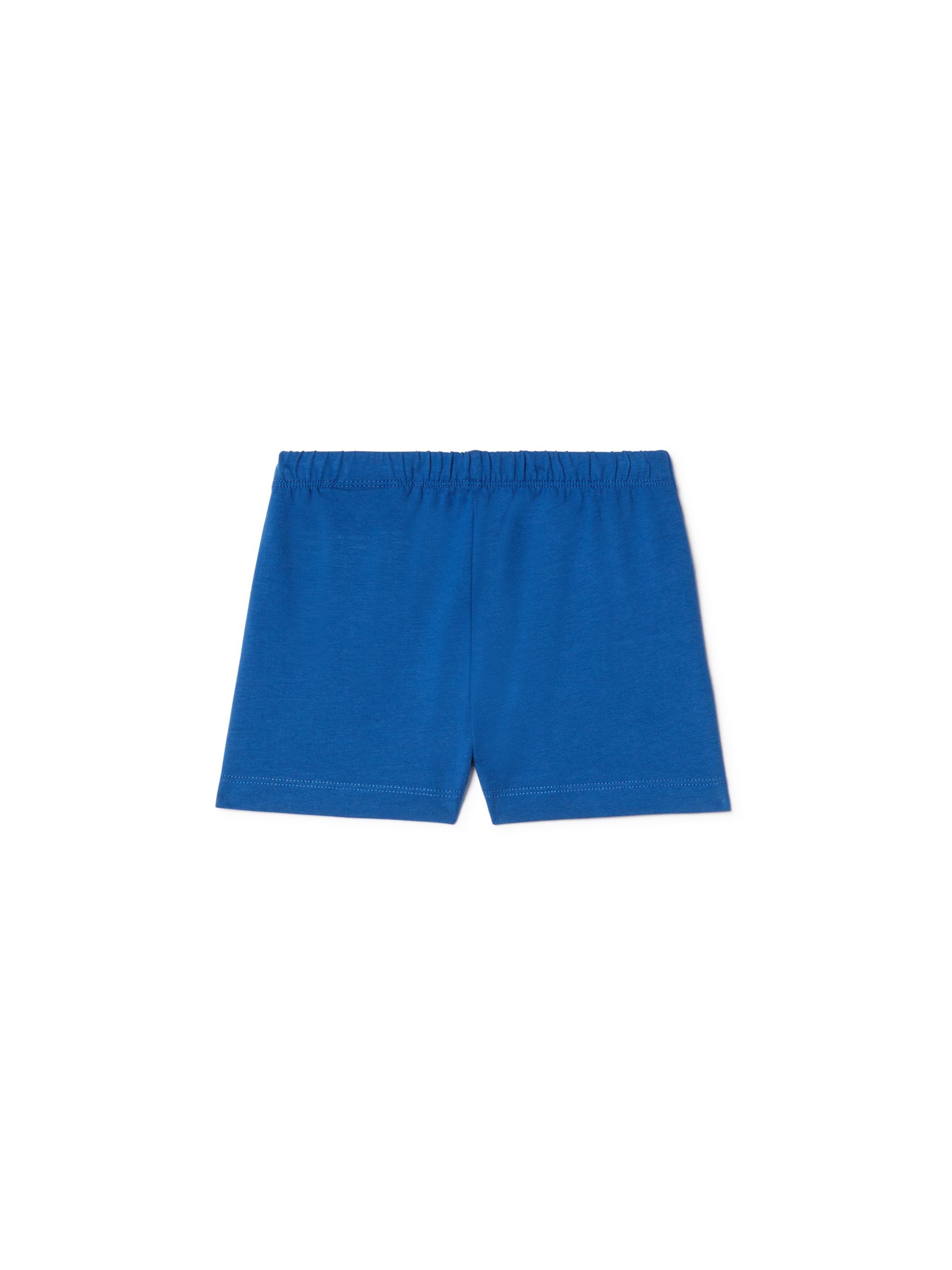 Off-white Arrow Spray Jersey Shorts In Blue