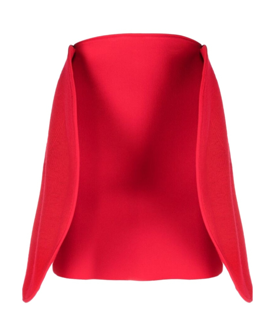 VICTORIA BECKHAM CIRCULAR 3D-DETAILING RIBBED MINISKIRT